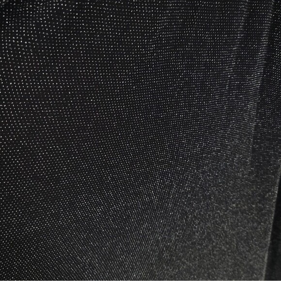 Lulus Maxi Wrap Dress Metallic Black Silver Tinsel Party Cocktail New Years NYE - Picture 8 of 14